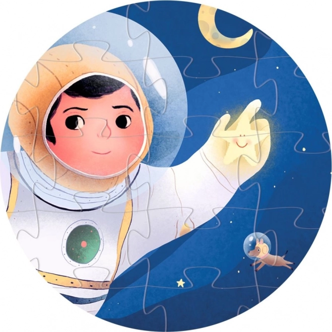 Puzzle Astronaut pe Lună cu 36 de piese