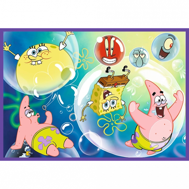Puzzle 4x250 Lumea nebună a lui Sponge Bob