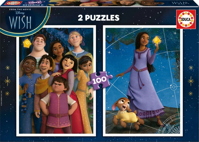 Puzzle dorințe EDUCA 2x100 piese