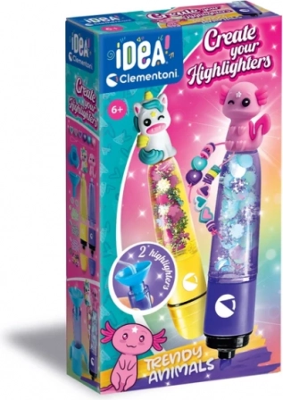 Idea Art mini fabrică de evidențiatoare – animale magice Clementoni