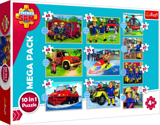 Puzzle TREFL Pompierul Sam Mega Pack 10 în 1