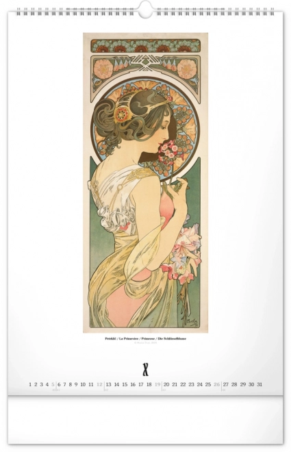 Calendar perete Alfons Mucha 2025