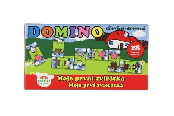 Primul Meu Domino De Lemn Cu Animale