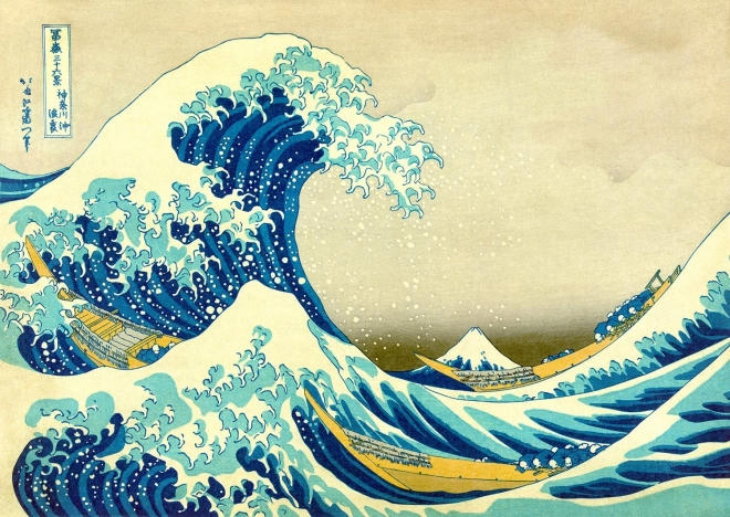 Puzzle Marea Val de la Kaneawa de Katsushika Hokusai 1000 de piese