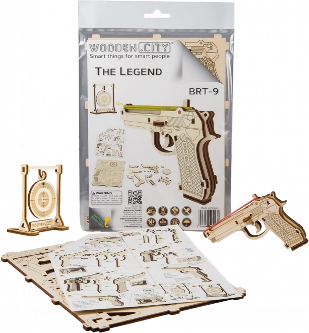 Puzzle 3D din lemn pistol - Legenda