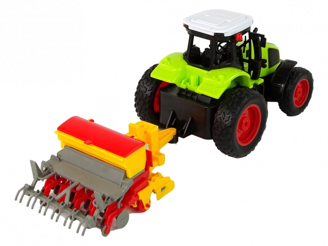 Tractor cu presă R/C 1:16 verde