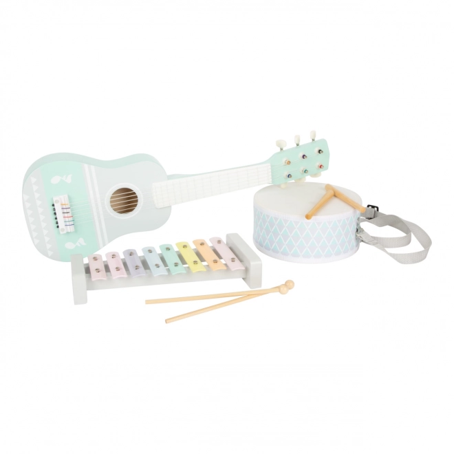 Set de instrumente muzicale pastel Small Foot 3 piese