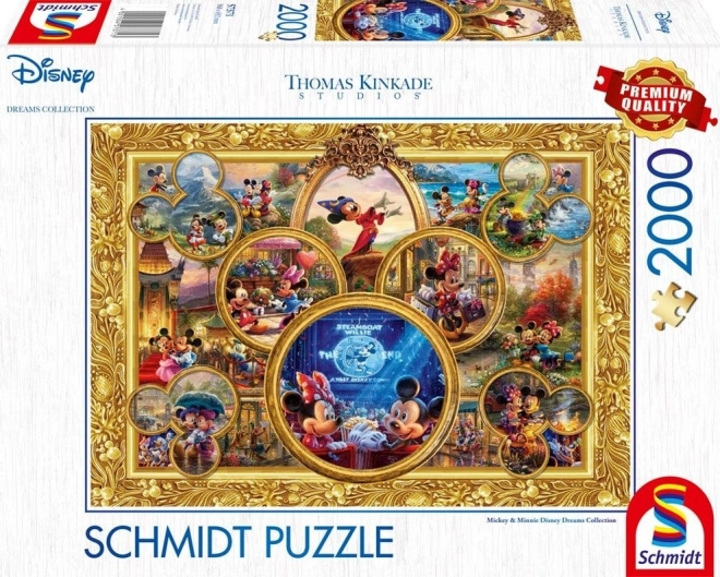 Puzzle colaj Mickey și Minnie 2000 piese