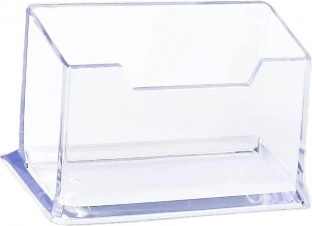 Suport Transparent din Plastic pentru Cărți de Vizită 11cm