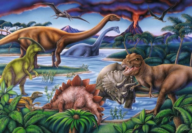 Puzzle cu dinozauri Ravensburger 35 piese