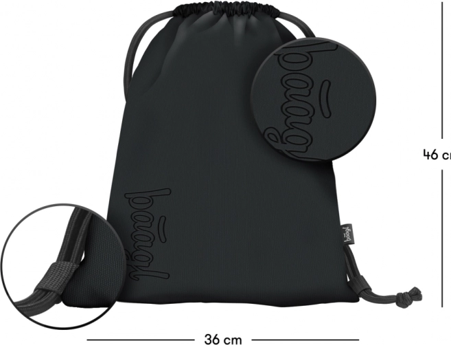Set Școlar Baagl Skate Max Darkness: Rucsac, Penar și Săculeț