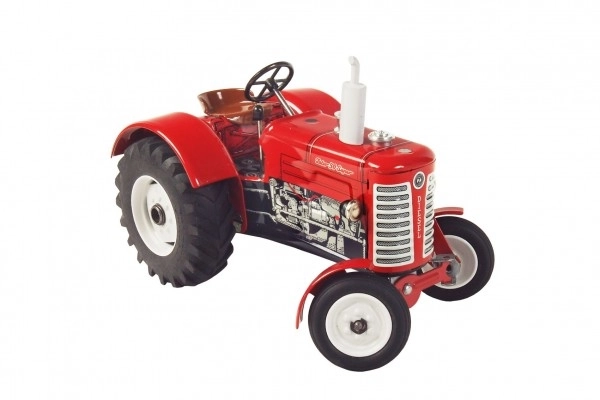 Tractor Zetor 50 Super pe cheie roșu din metal 15cm în cutie