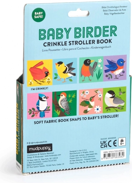 Cartea de material Mudpuppy pentru cărucior Păsărică