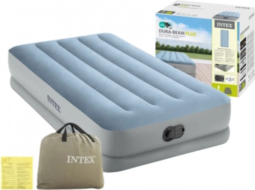 Saltea gonflabilă pentru o persoană 191 × 99 × 36 cm cu pompă electrică USB integrată Intex