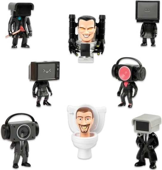 Figurine misterioase Skibidi Toilet - Ecran 9 buc