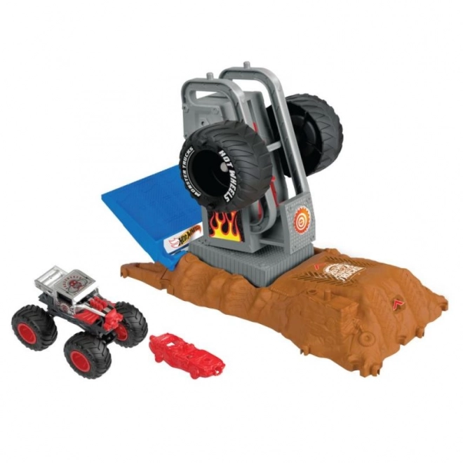 Set de joc provocarea cursei Hot Wheels Monster Trucks Arena – HW Rechinul Tigru