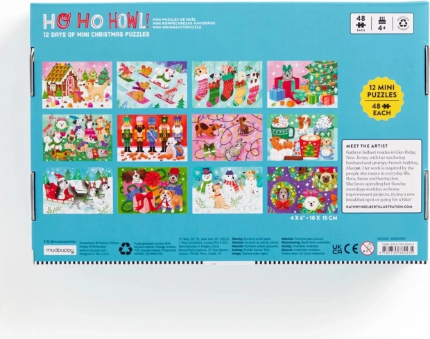 Set Puzzle Calendar pentru Crăciun 12 bucăți