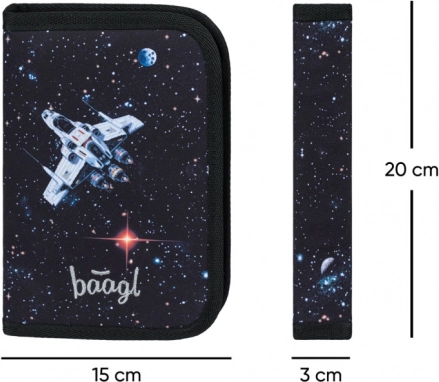 Set școlar BAAGL: Zippy Plus Pixel Space - ghiozdan, penar, săculeț