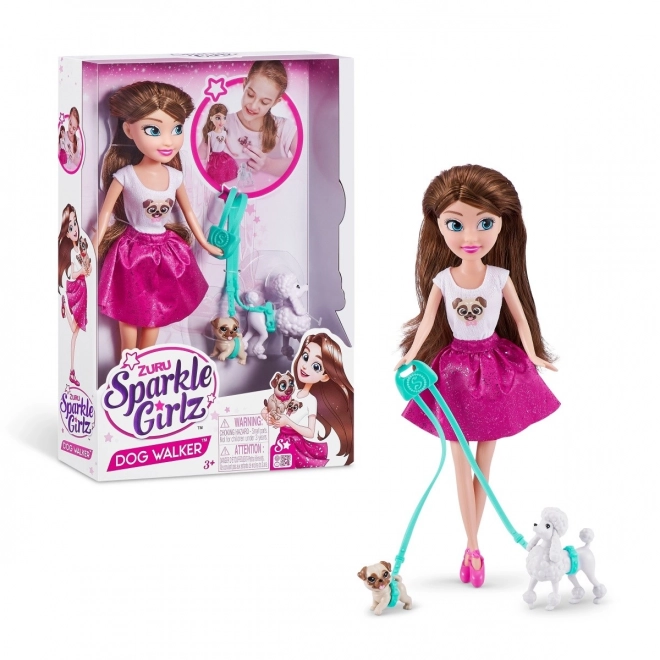 zestaw plimbare cu câine Sparkle Girlz 27 cm