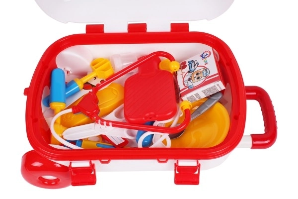 Set doctor plastic 21 piese în valiză plastic pe roți