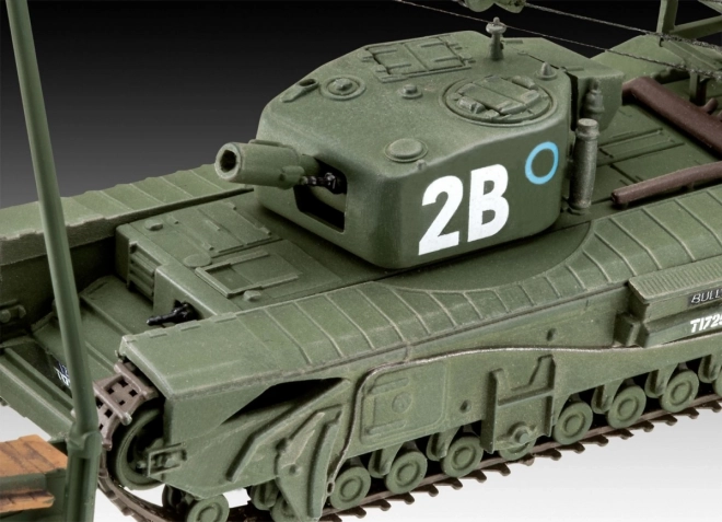 Model Churchill AVRE 1/76 din plastic