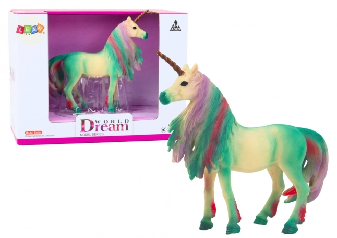 Figurină mare unicorn verde