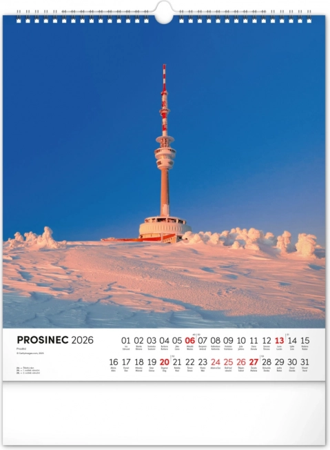 Calendar de perete Plimbări prin peisajele Moraviei 2026