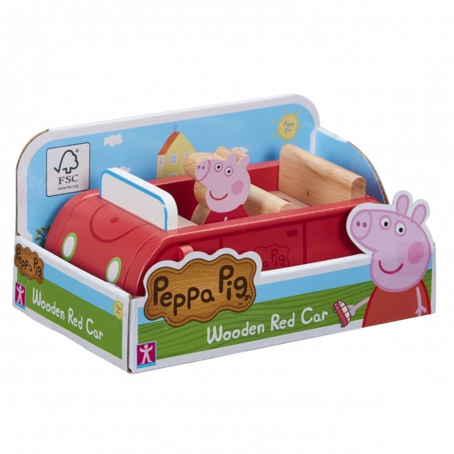 mașină de lemn Peppa Pig