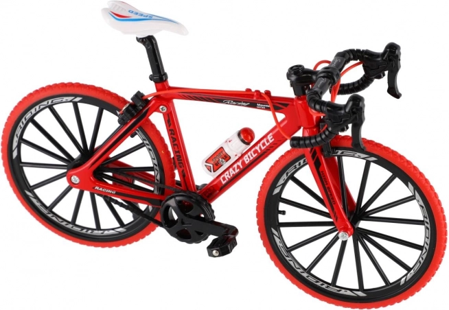 Bicicletă miniatură din metal/plastic 19 cm în culori diferite