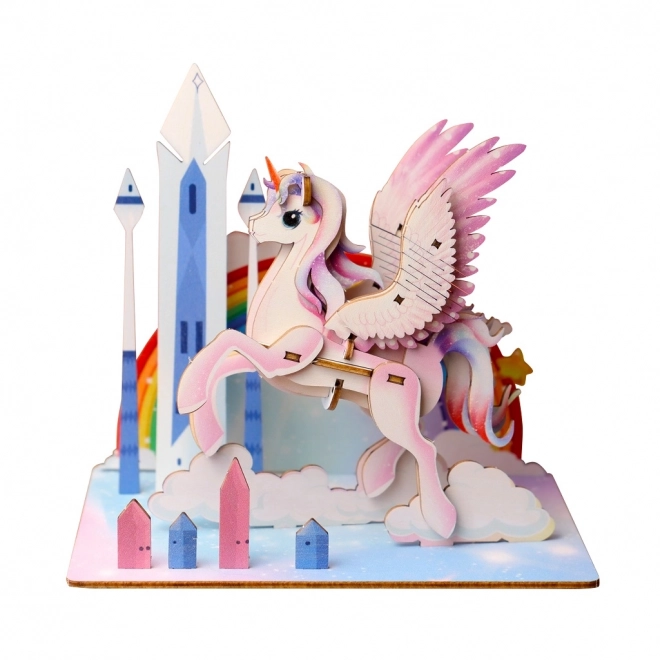 3D puzzle din lemn Unicorn