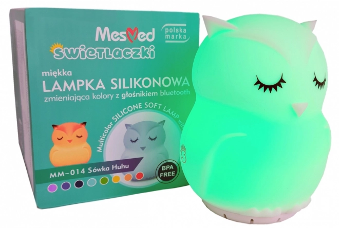 Lampă de noapte din silicon cu difuzor Bluetooth Bufnița HU HU