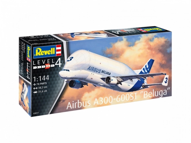 Model avion din plastic Airbus A300-600ST Beluga la scară 1/144