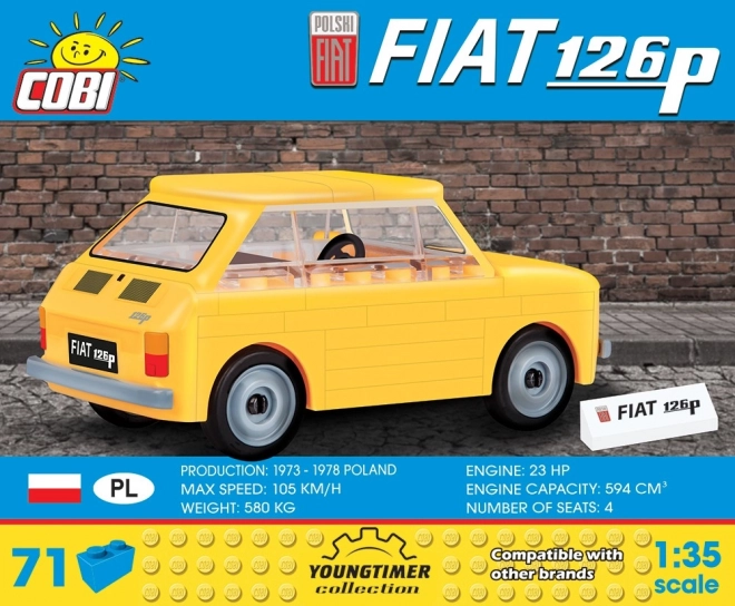 Set de construcție 71 piese Fiat 126P