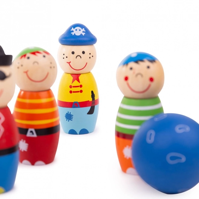 Joc De Bowling De Lemn Pirați Bigjigs Toys