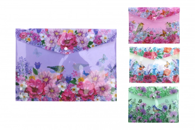 Mapă cu capse 35x25 cm Flori
