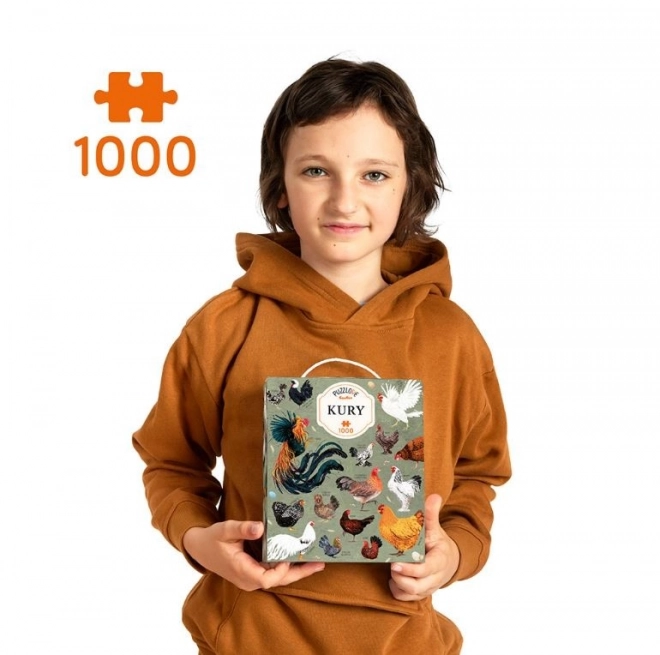 Puzzle cu găini 1000 piese Puzzlove