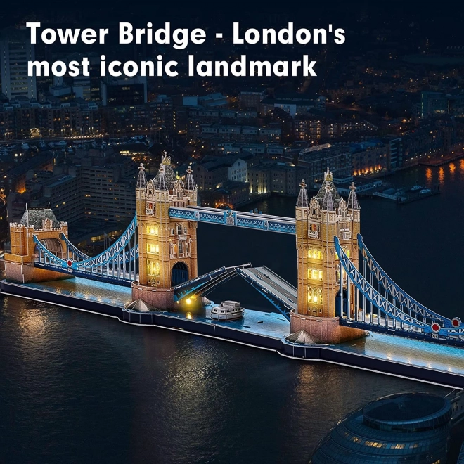 Puzzle 3D cu LED Tower Bridge