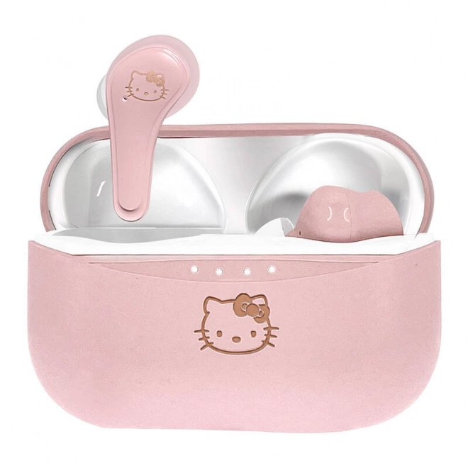 căști wireless hello kitty roz