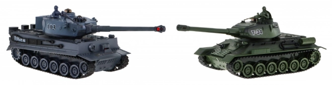 Tancuri cu telecomandă T-34 vs Tiger pentru copii 3+