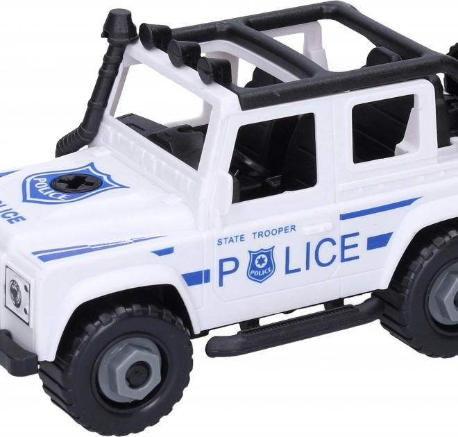 Mașină jucărie poliție jeep șurubabilă