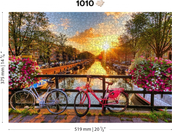 Puzzle din lemn cu roți de Amsterdam