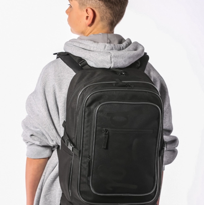 Set școlar BAAGL: Rucsac, Penar și Săculeț Cubic Uni Negru