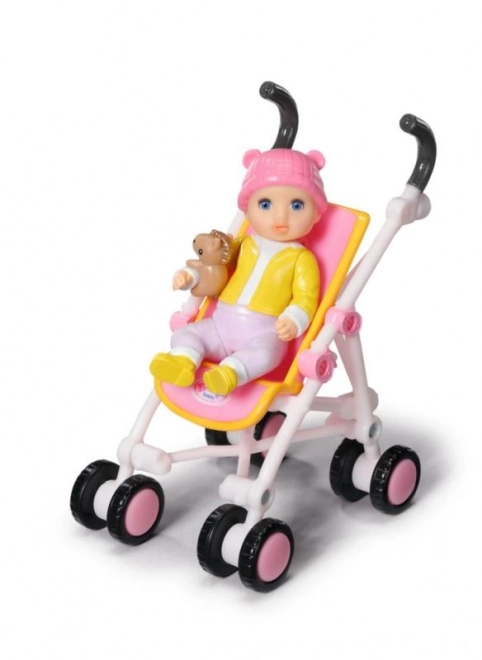 Set mini păpuși cu cărucior și păpușă BABY Born