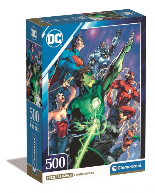 Puzzle 500 piese Compact cu Liga Dreptății de la DC Comics