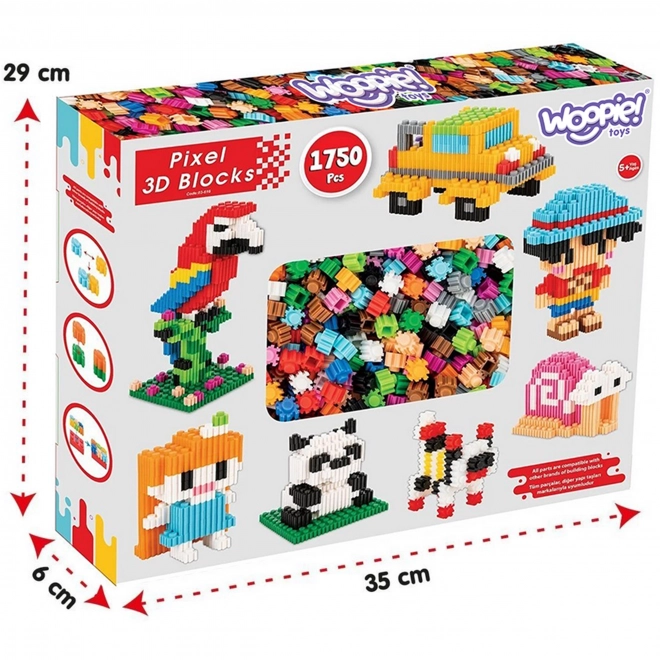 3D set de construcție PIXEL 1750 bucăți