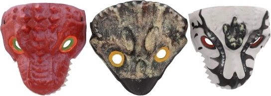 Dinozaur mască din spumă 20x19 cm diverse tipuri pentru carnaval