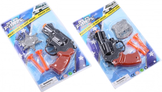 Set pistolă cu insignă de poliție