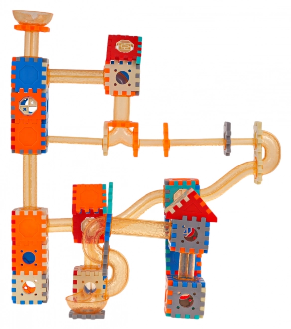 Set de construcție circuit cu bile pentru copii