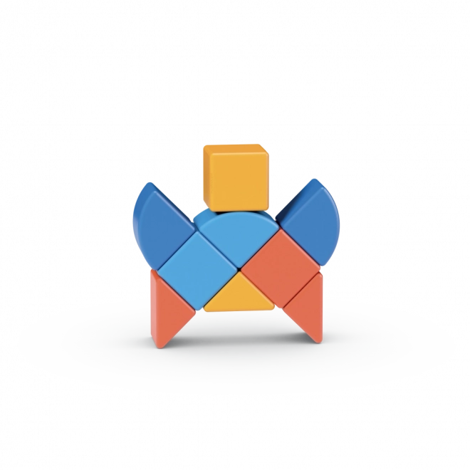 Setul Geomag Magicube cu 9 forme