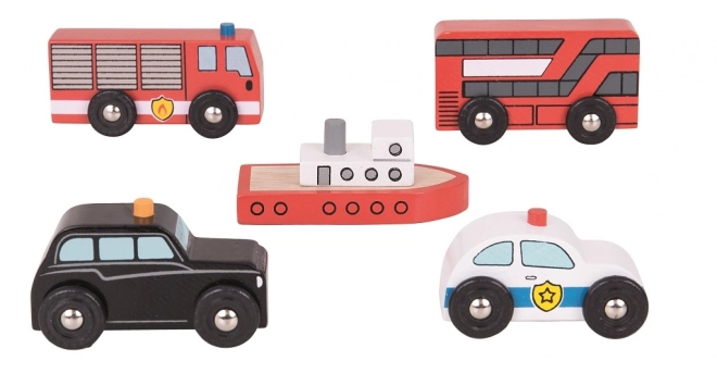 Set vehicule de oraș Bigjigs Rail